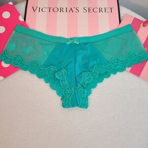 Y2K Victoria's Secret Sexy Satin Mesh Ruffle Classic Cheeky Panty Size M
